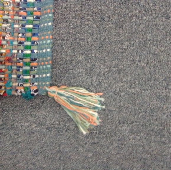 Small Multi-Colored Hand Woven Throw Rug | GUC - Picture 9 of 10